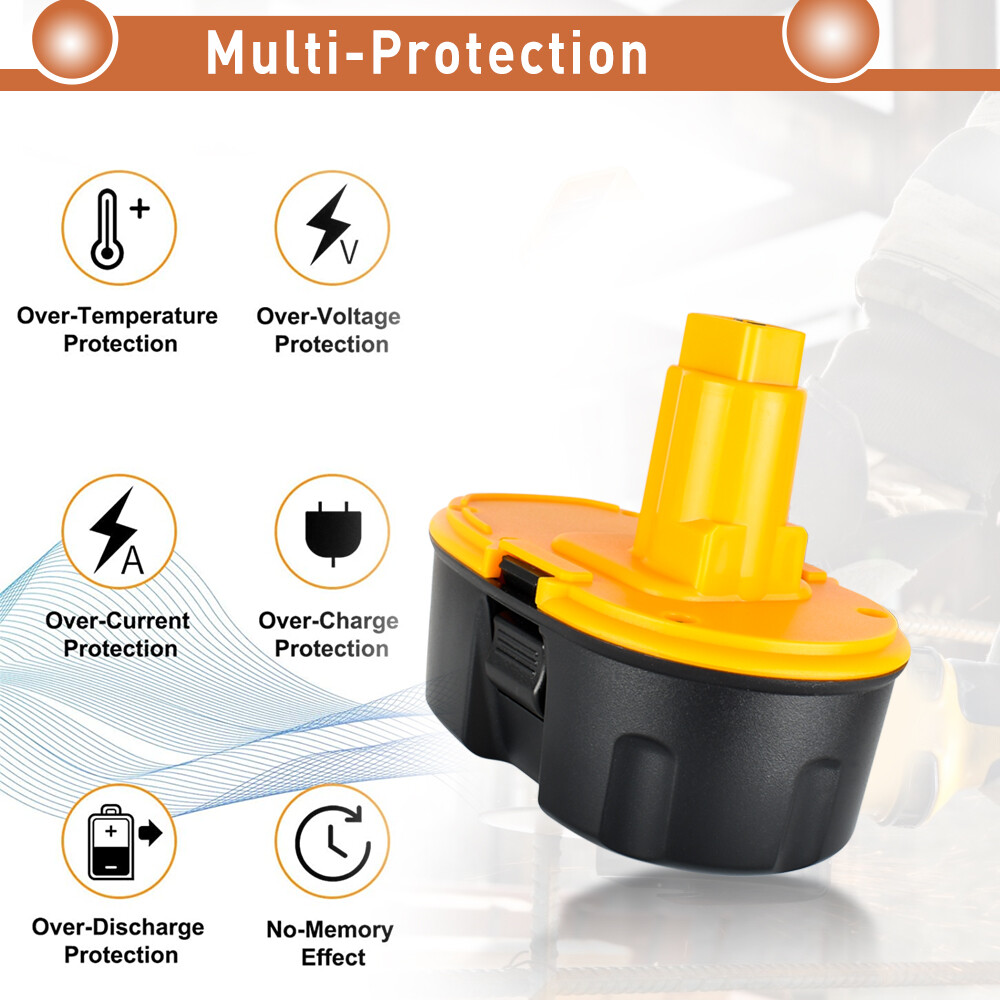 ✅2PCS 18V For Dewalt 18 VOLT XRP DC9096 DC9098 Ni-MH 7.0Ah Battery DC9099 DE9039