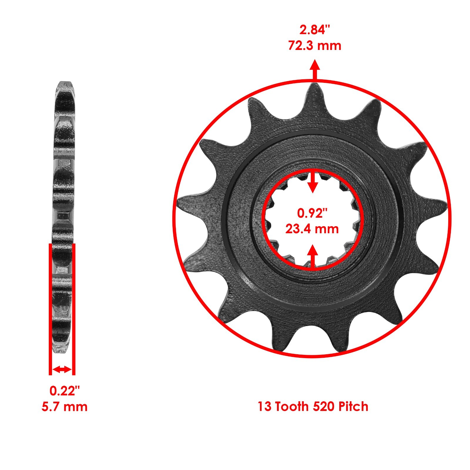 Green O-Ring Drive Chain & Sprockets Kit for Kawasaki KX450F KLX450R 2006-2017