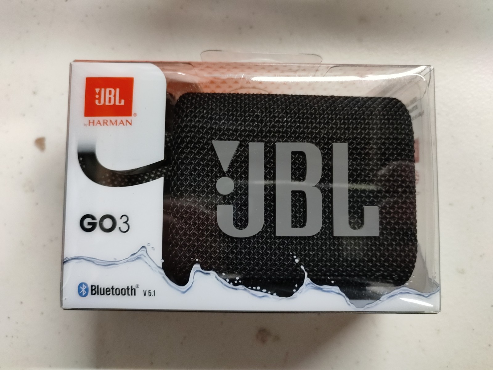 JBL GO3 Portable Waterproof Wireless Speaker - Black