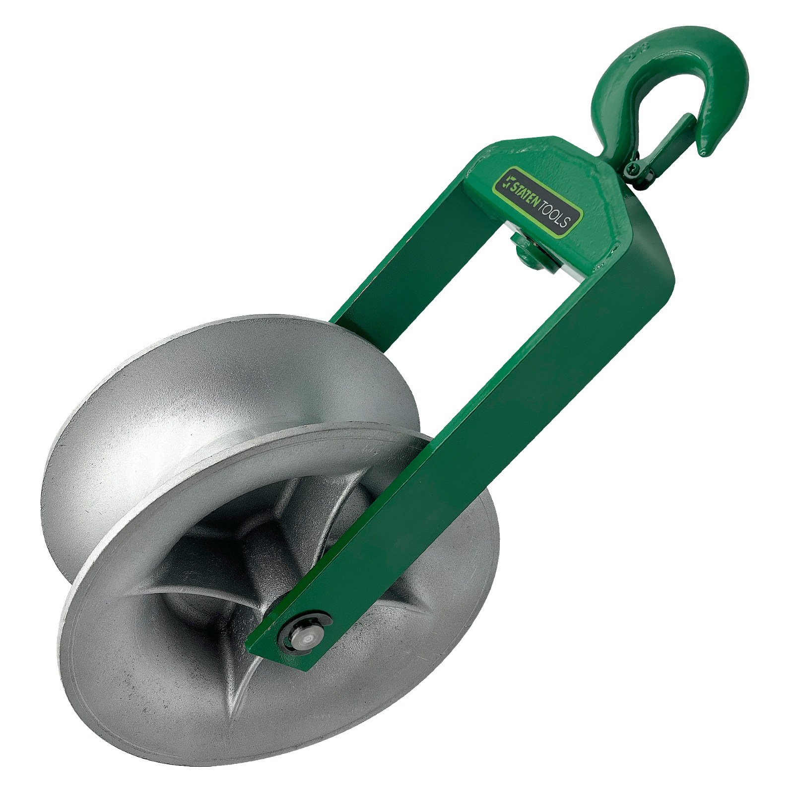 Staten Tools 651 Cable Puller Sheave, Hook, Wire, 12 In Diameter 6500lb