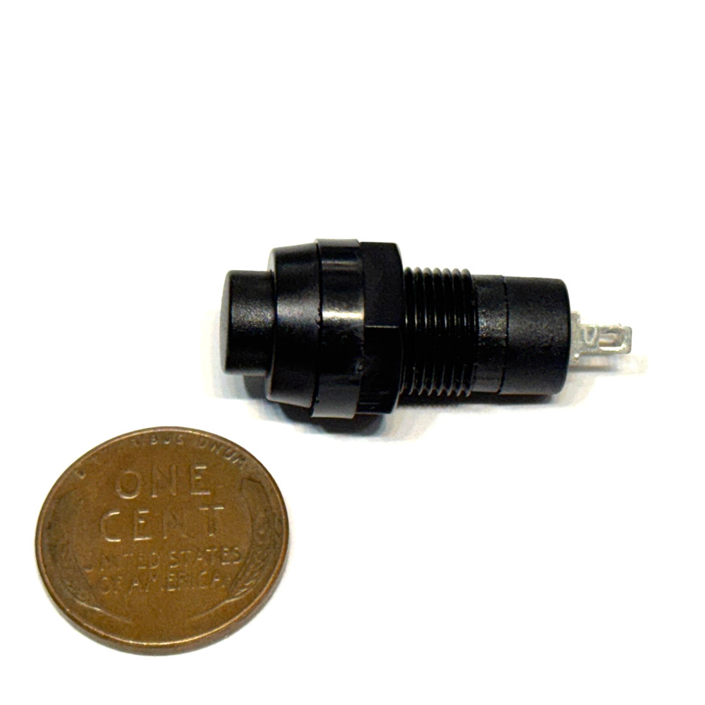 Black 10mm Latching Push Button Switch NO Self-Locking ON/OFF DS-211 C31 STAMP