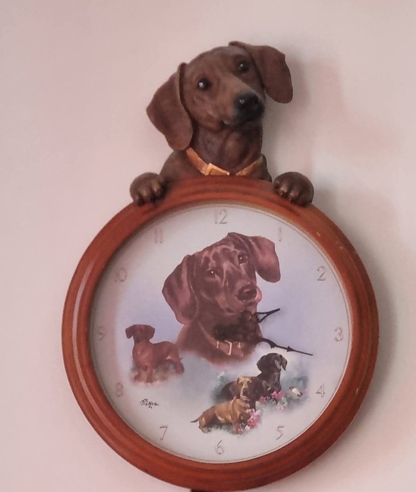 Danbury Mint Dachsund Clock