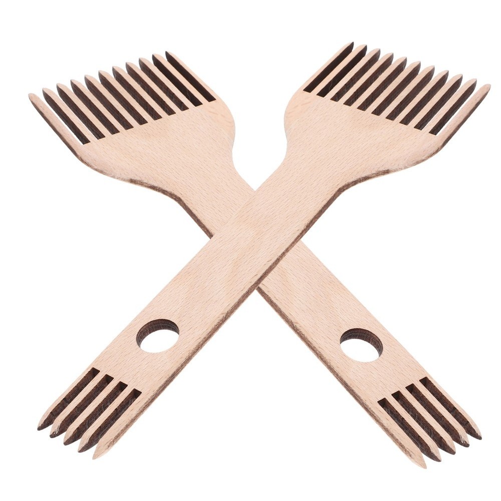 2 Pcs Loom Set Weave Comb Weaving Tools Knitting Machine Double-ended