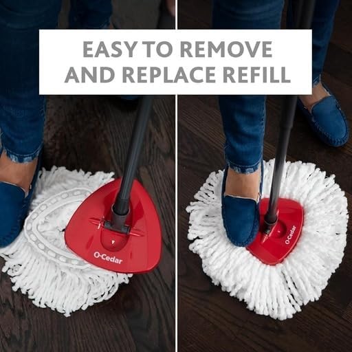 Microfiber Spin Mop and Bucket Floor Cleaning System with 3 Extra Refills