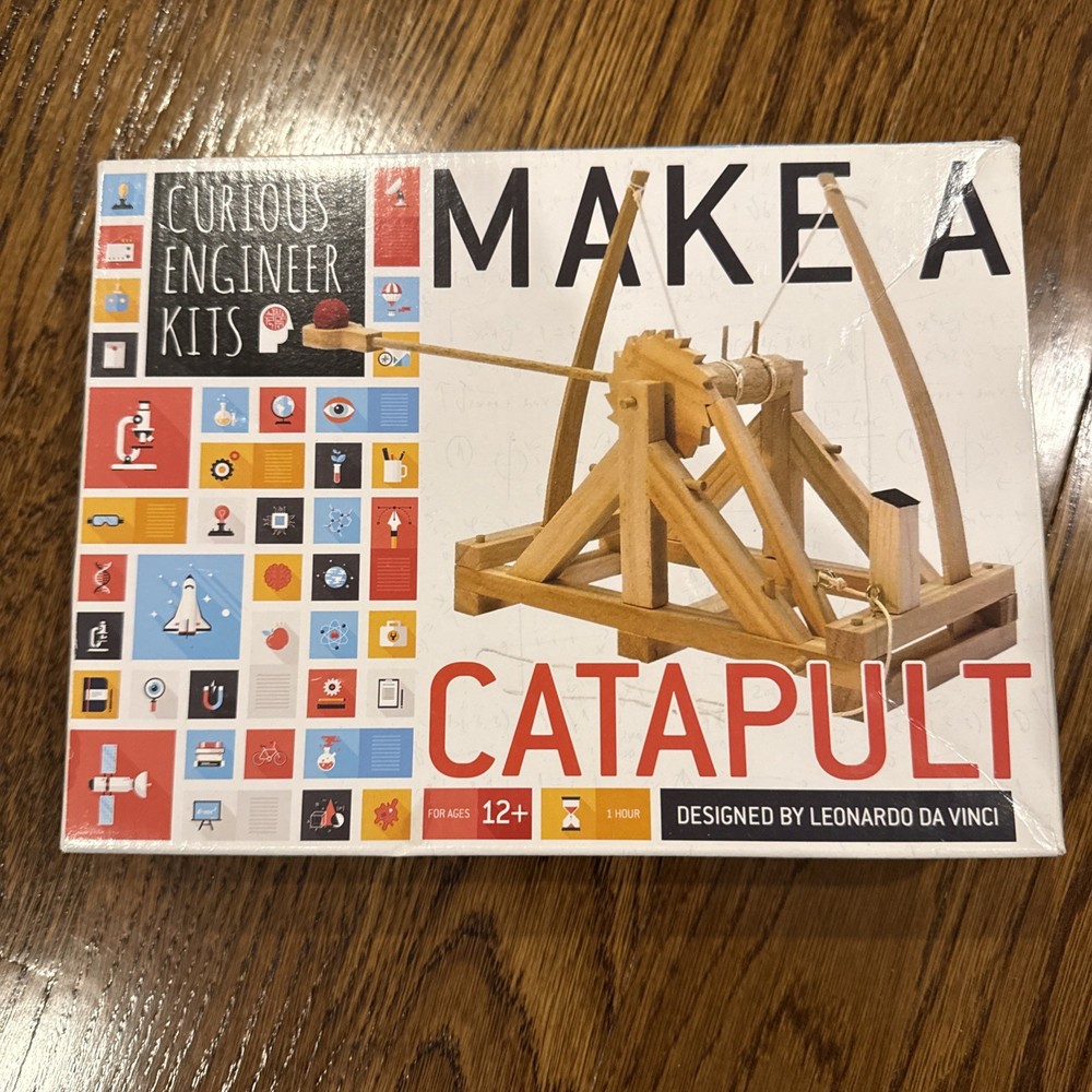 Make a Catapult STEM Kit Curious Engineer Kit NEW Designed by Leonardo da Vinci