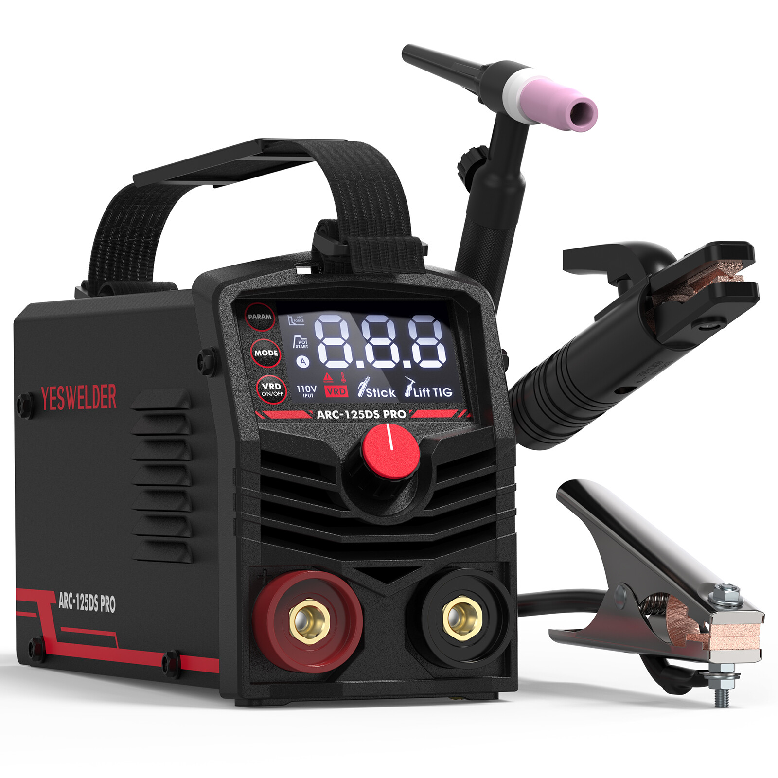 YESWELDER 125A Stick Welder w/ Lift TIG - IGBT Hot Start, 110V Portable MMA