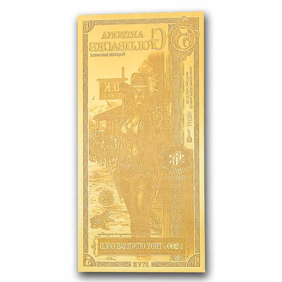 5 Arizona Goldback - Aurum Gold Foil Note (24k)