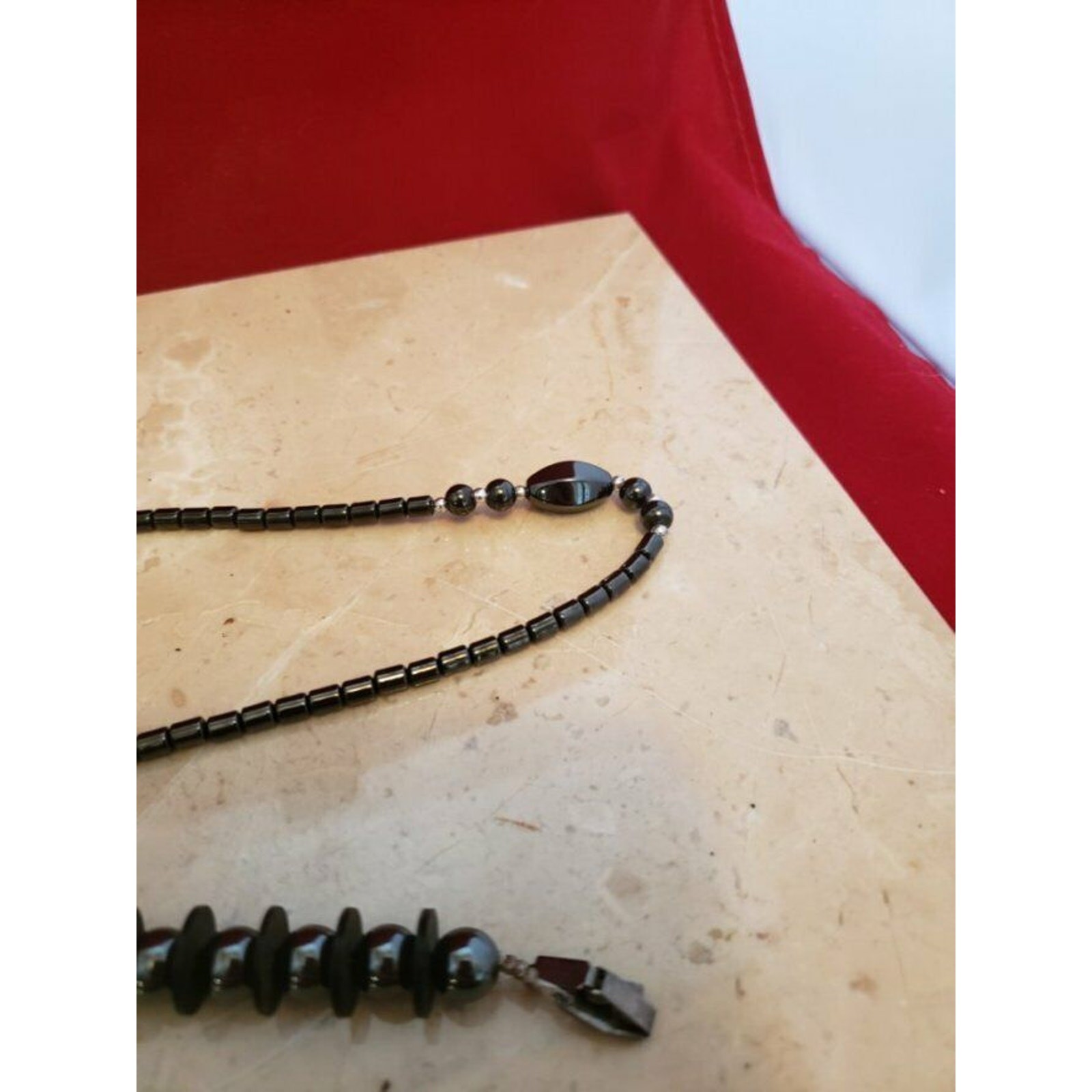 Lot of 2 Necklaces Black Necklaces For Wear Or Bead Breakdown