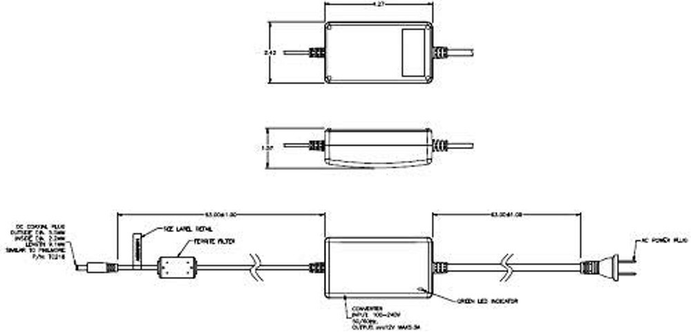 Jensen ACDC1911 AC/DC Power Adapter Converter