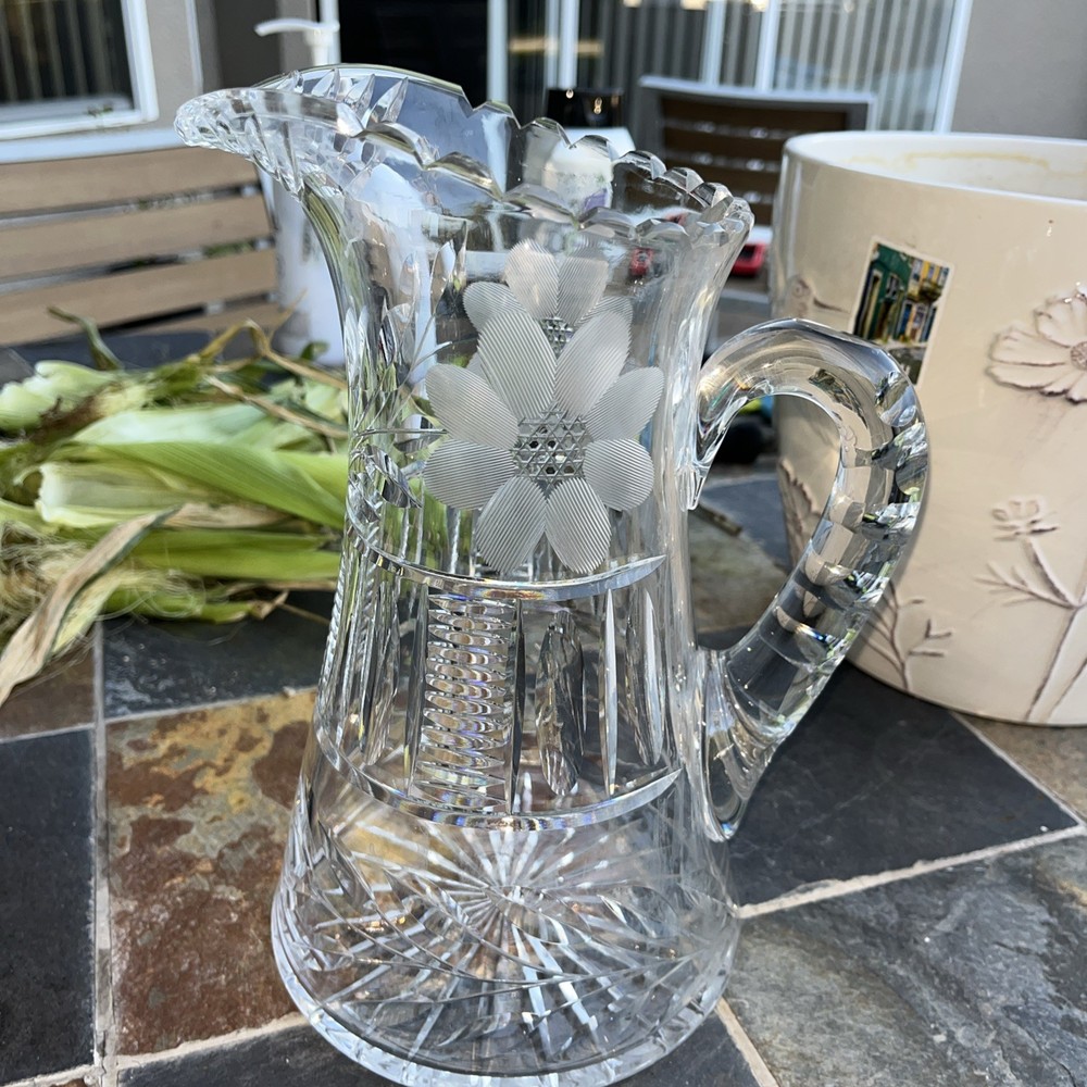 American Cut Chrystal Pitcher