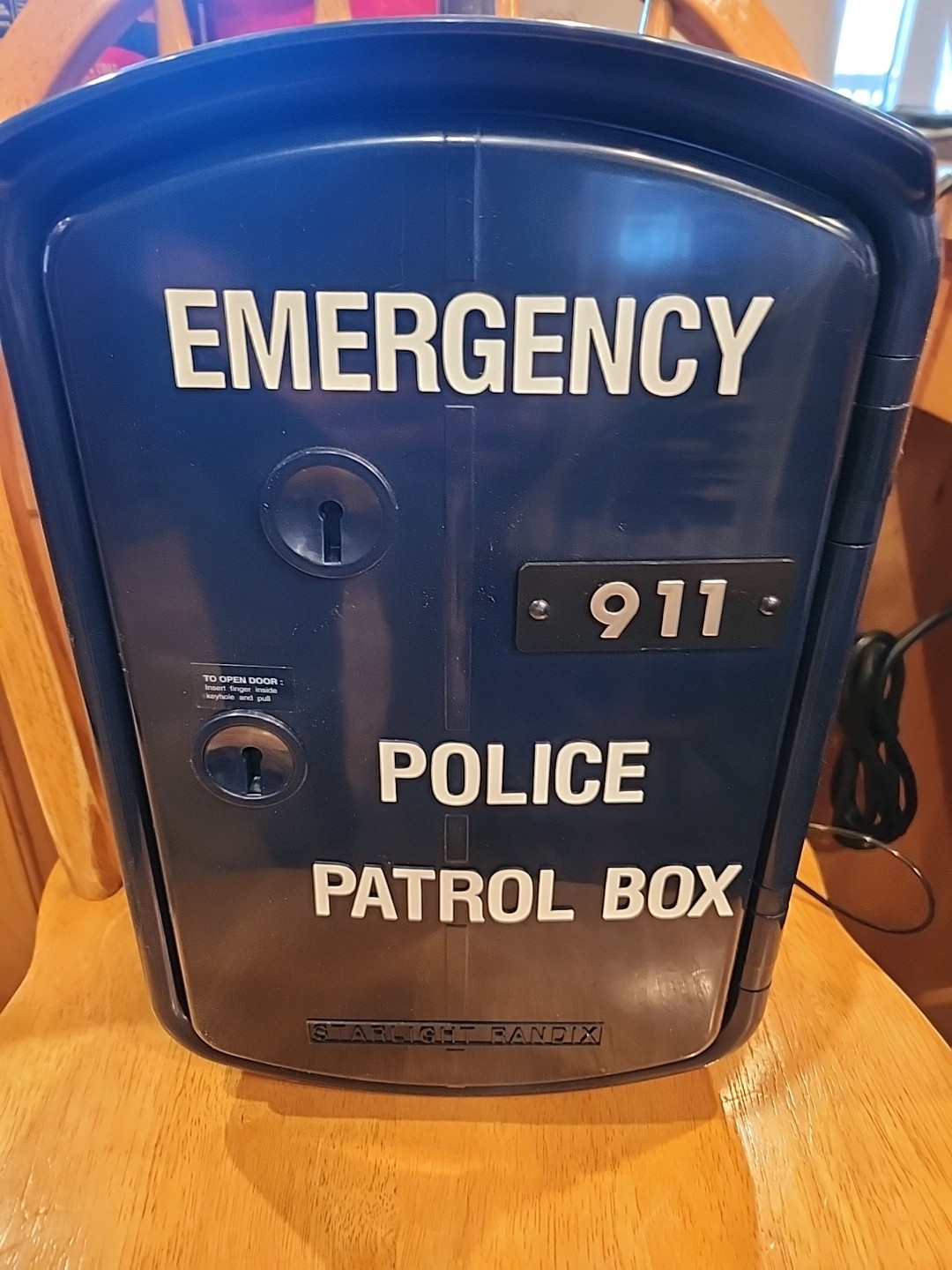 Vntg Police Emergency Patrol Box 911 Telephone Starlight Randix PB 104 W/ Box