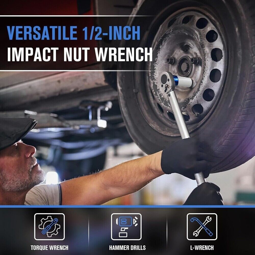 17-27mm 1/2" Drive Wheel Protector Impact Socket Metric Impact Socket Tool Set