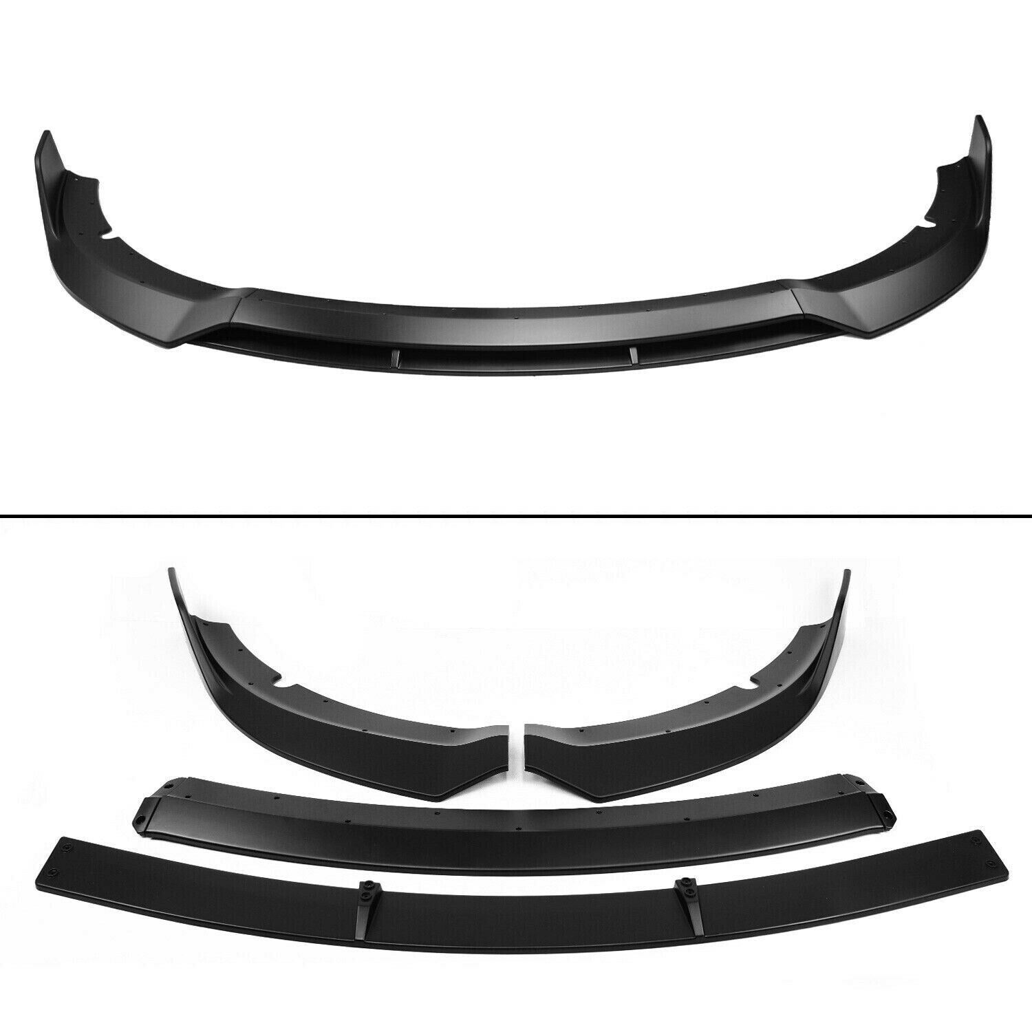 For Dodge Charger 15-21 SRT-Style Matte Black Front Bumper Splitter Spoiler Lip