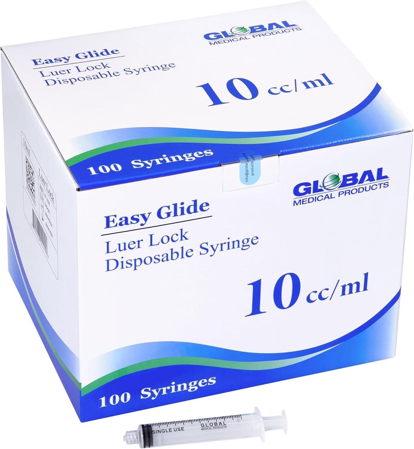 10ML Luer Lock syringe Easy Glide- Sterile - Pack of 100