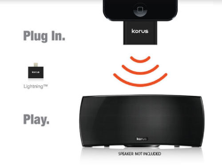 Korus BATON Wireless Audio transmitter w/ Lightning-connector NEW