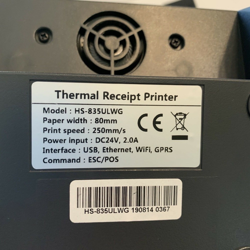 POS Thermal Receipt Printer With Power Cords