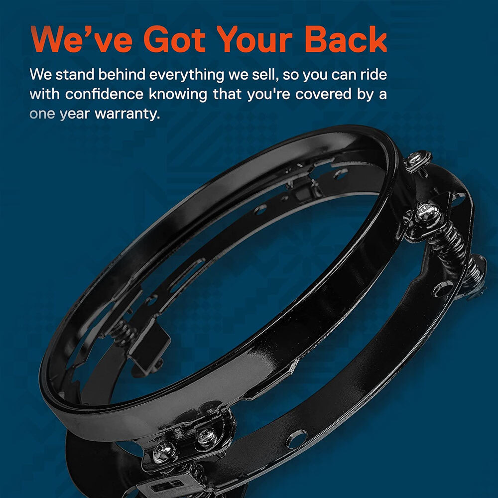 7" inch LED Headlight Hi Lo + Bracket Mounting Ring For Harley Street Glide FLHX