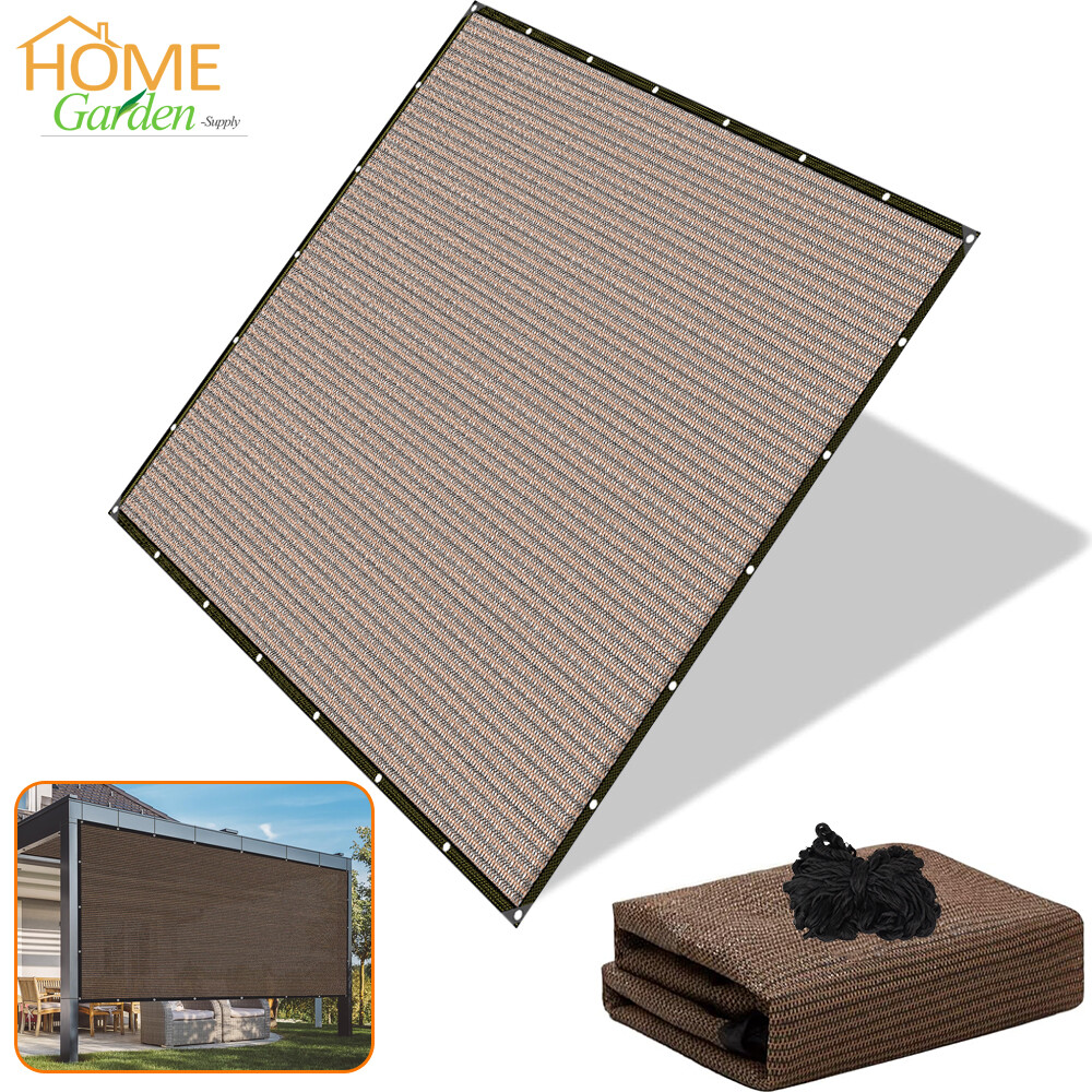 90% Sun Shade Cloth With Grommets Pergola Cover Canopy Outdoor Privacy Screen