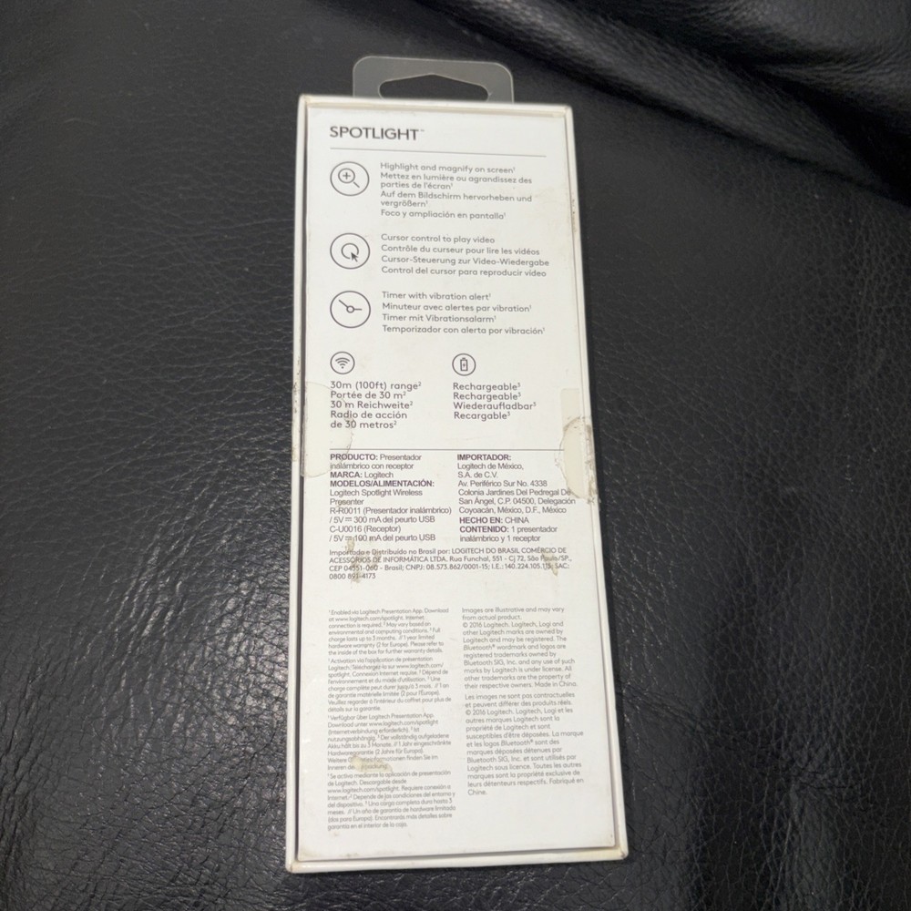 Logitech Spotlight Advance Presentation Remote Silver Certified