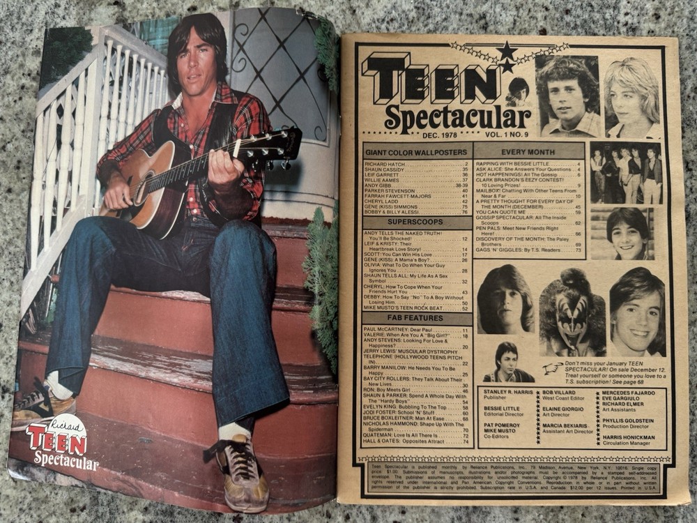 KISS 1978 TEEN SPECTACULAR MAGAZINE GENE PAUL ACE PETER AUCOIN VINTAGE MEGA RARE