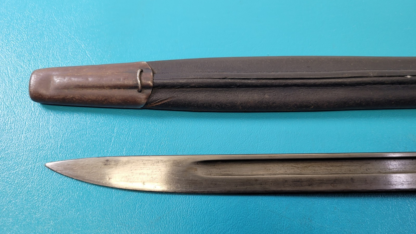 WWI Early British Pattern 1907 Rifle Bayonet Sanderson + Sheath c. 1908 TR542