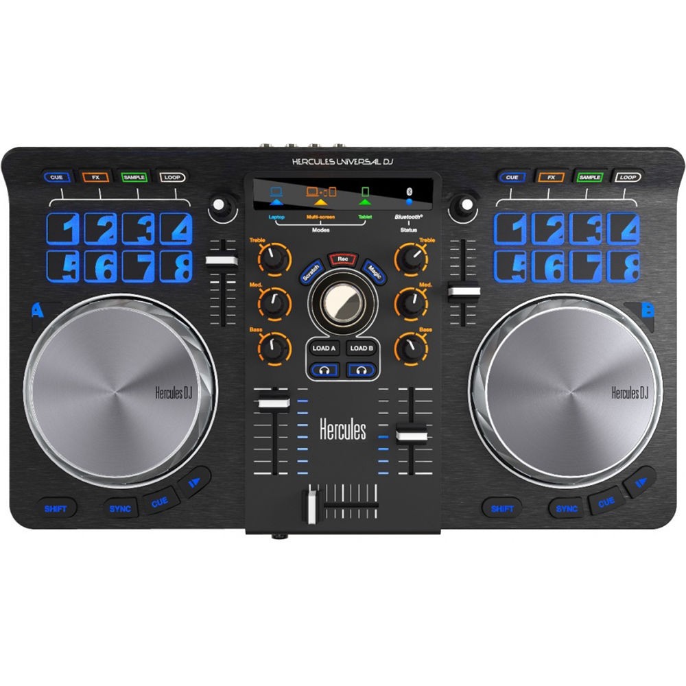 Hercules Universal DJ, Bluetooth & USB DJ Controller with Tablet & Smartphone