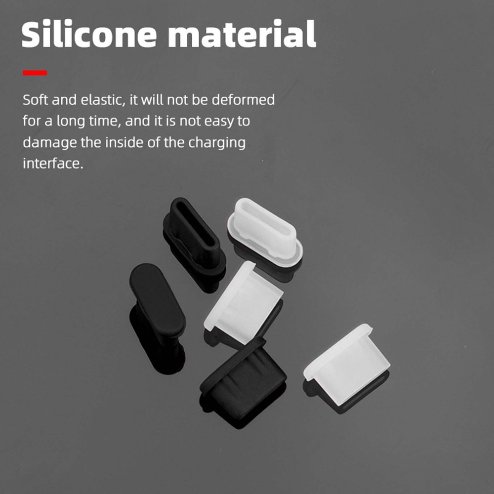 3pcs Silicone Type-C Interface Dust Plug For DJI Mini 3 Pro Drone Remote Control