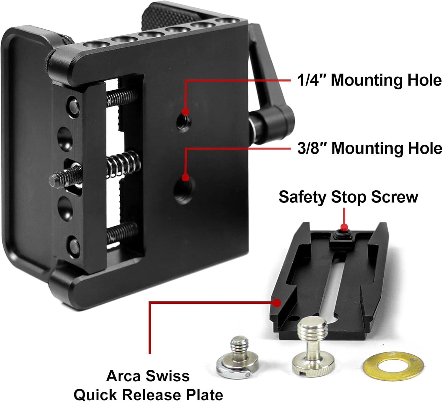 HUNTPAL Gun Rifle Clamp Shooting Tripod Rest with Arca-Swiss Switcheroo