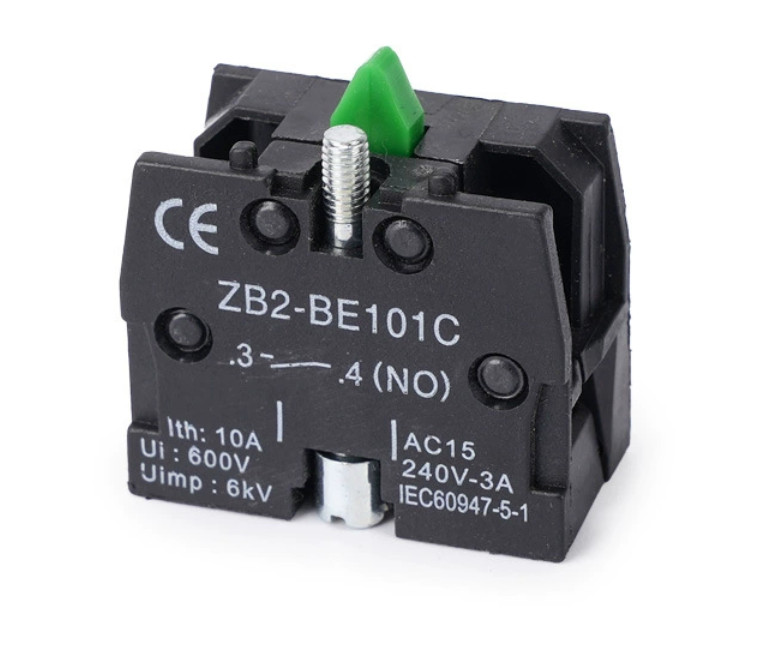 Push button switch, self-resetting, inching, roundXB2-BA31