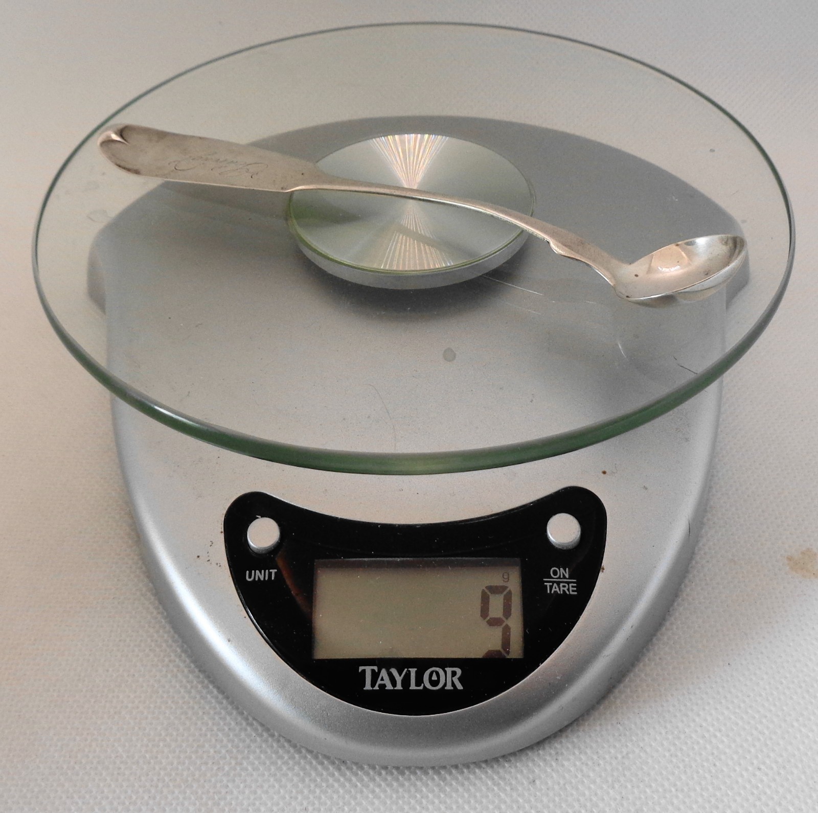 Antique Hallmarked Coin Silver Condiment Ladle Mustard 5 3/8" & 9 grams