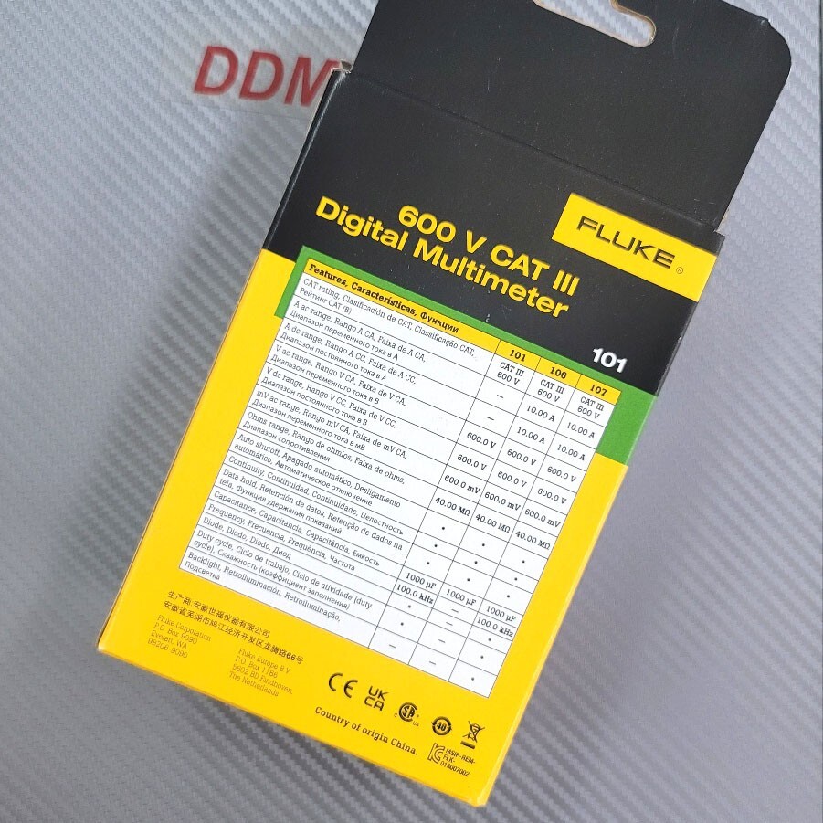 Fluke 101 Basic Digital Multimeter Pocket Portable AC DC Tester