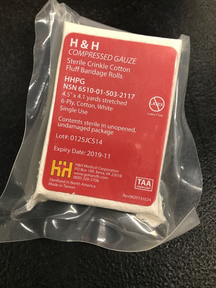H&h Compressed Military Gauze Exp 2019-11