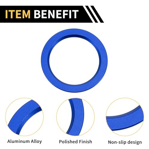 1 Pc Engine Start Stop Button Switch Knob Cover Ring for Toyota Tacoma 2016