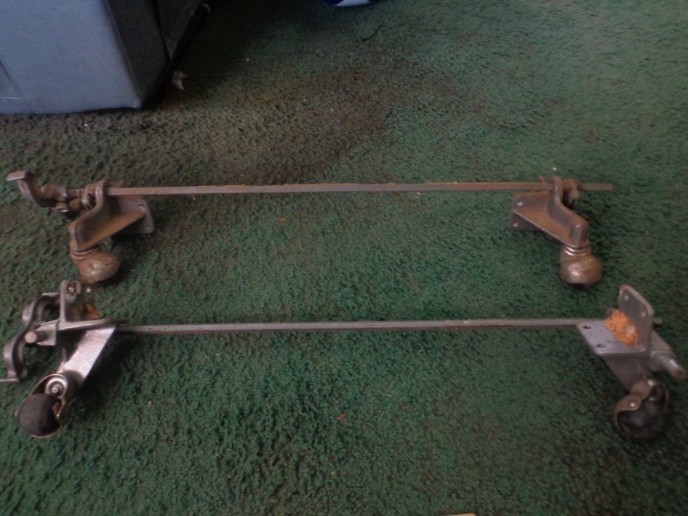 Vintage Retractable Caster Set From tool stand