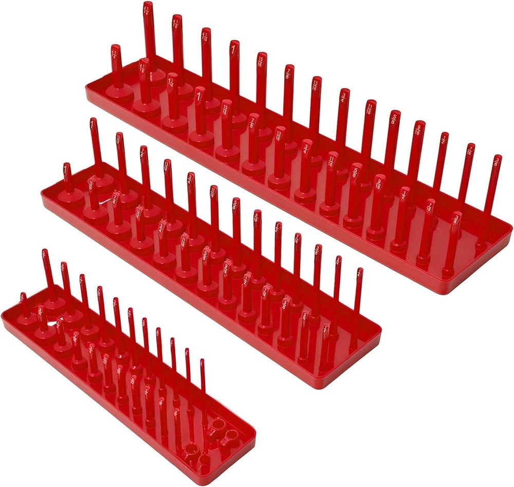 3PCS SAE Socket Organizer Tray Set - Effortless Toolbox Organization