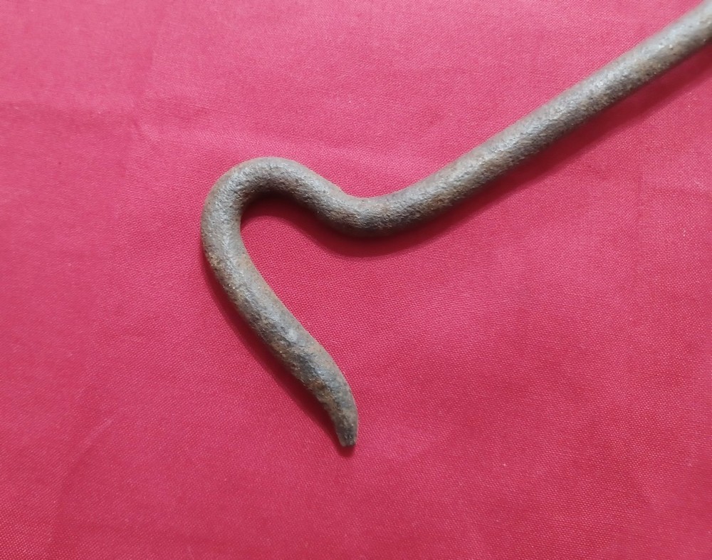 Rusty Cast Iron Gate Or Barn Hook Steampunk