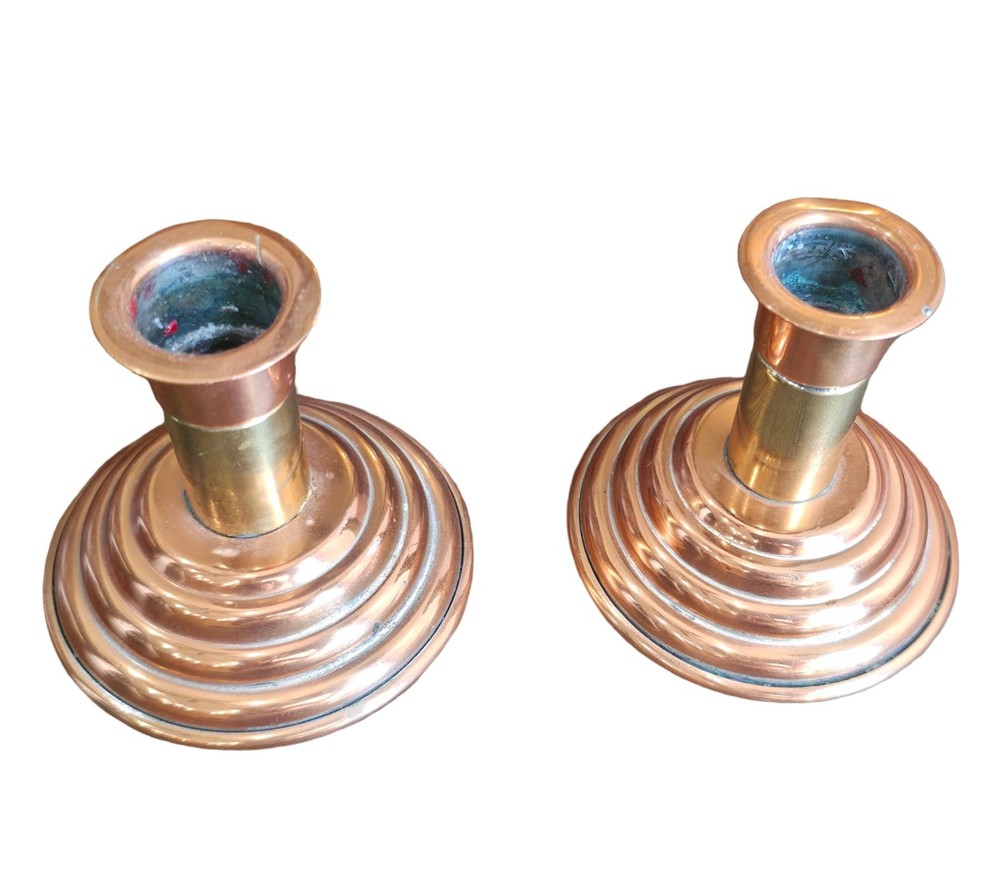 1946 Vtg Copper Candlestick Holders