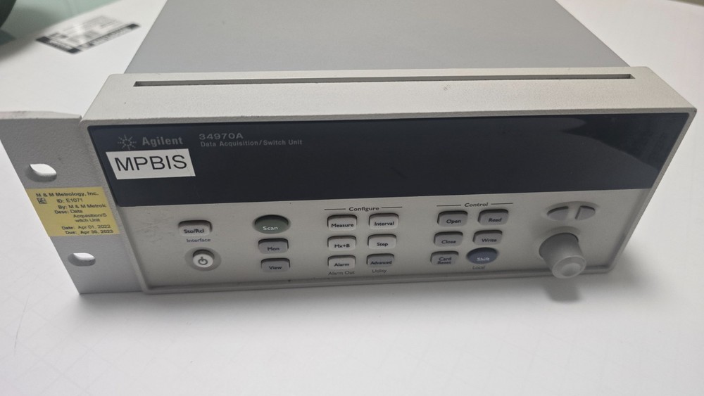 Agilent 34970A Data Acquisition / Switch, Powers On, No Cards – Tested – Qty1