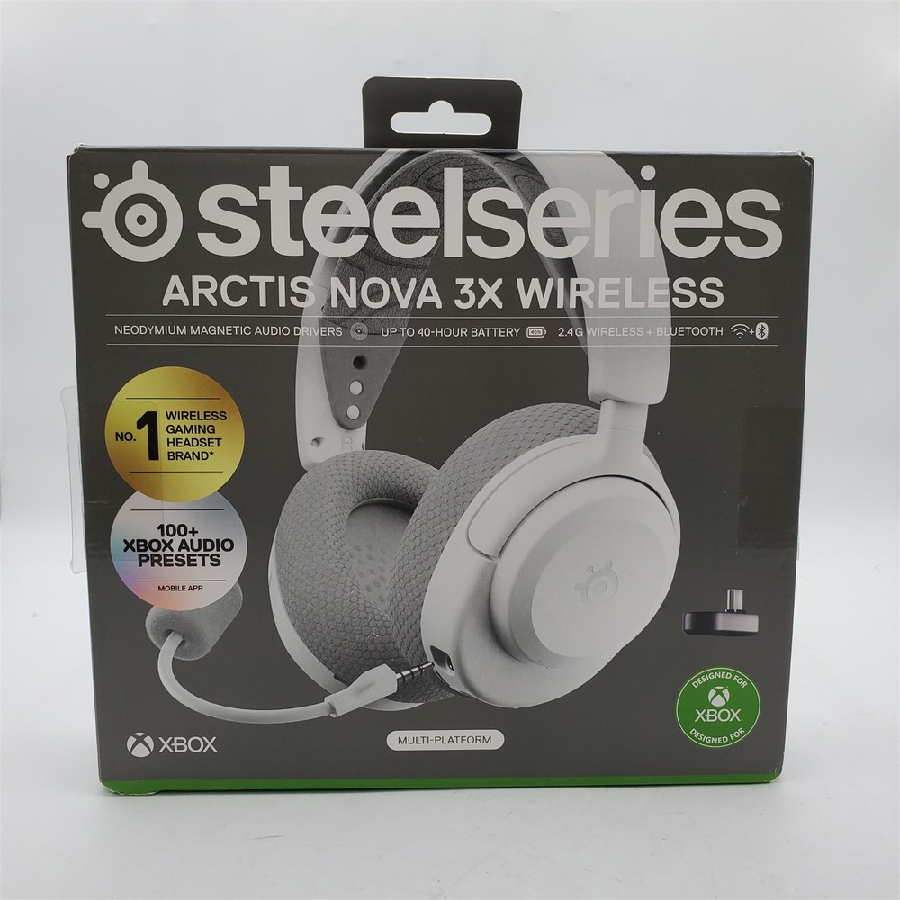 SteelSeries Arctis Nova 3X Wireless Multi-Platform Gaming Headset — White