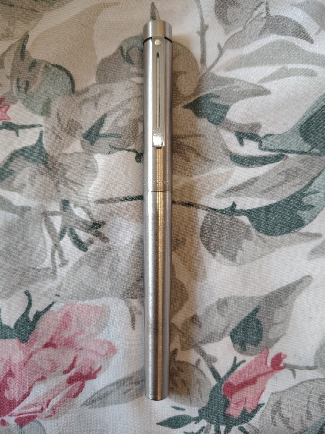 Sheaffer Targa Brushed Stainless Steel Fine Nib Fountain Pen Australia