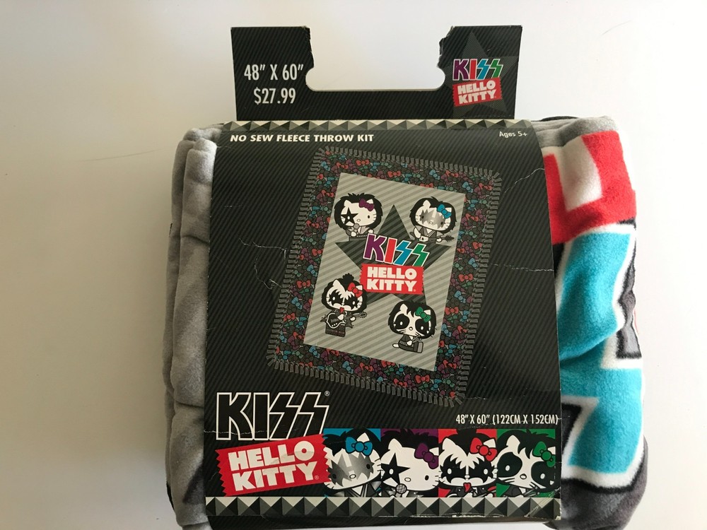 KISS Hello Kitty Fleece Throw Blanket