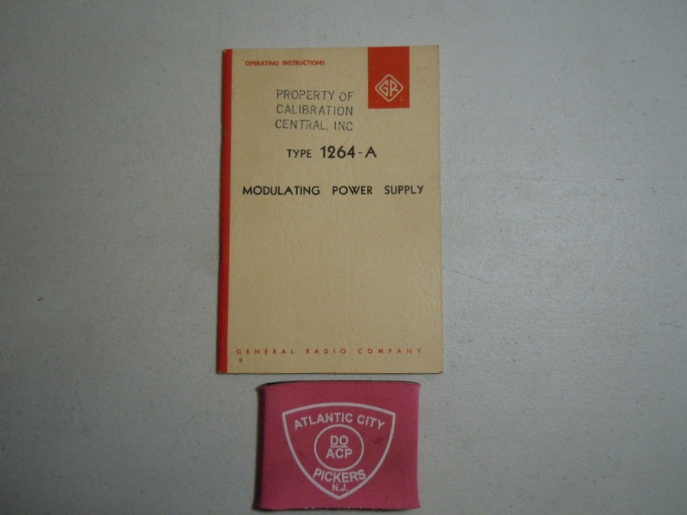 GENERAL RADIO TYPE 1264-A MODULATING POWER SUPPLY OPERATING INSTRUCTIONS