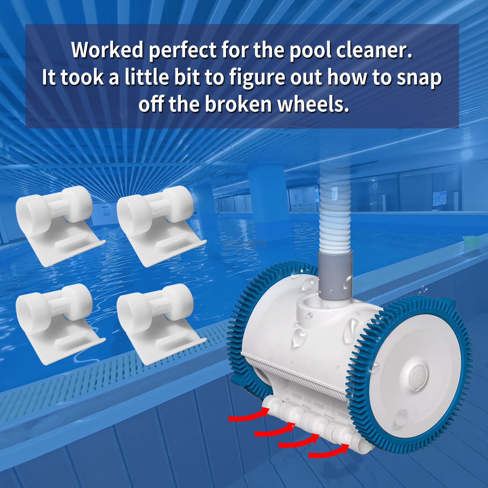 4*Front Skirt with Rollers Pool Cleaner For Hayward Poolvergnuegen 896584000-259