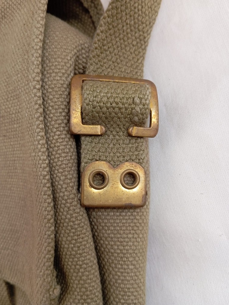 Belgian Army 1937 Pattern Webbing Bag Haversack Small Pack Dated 1954
