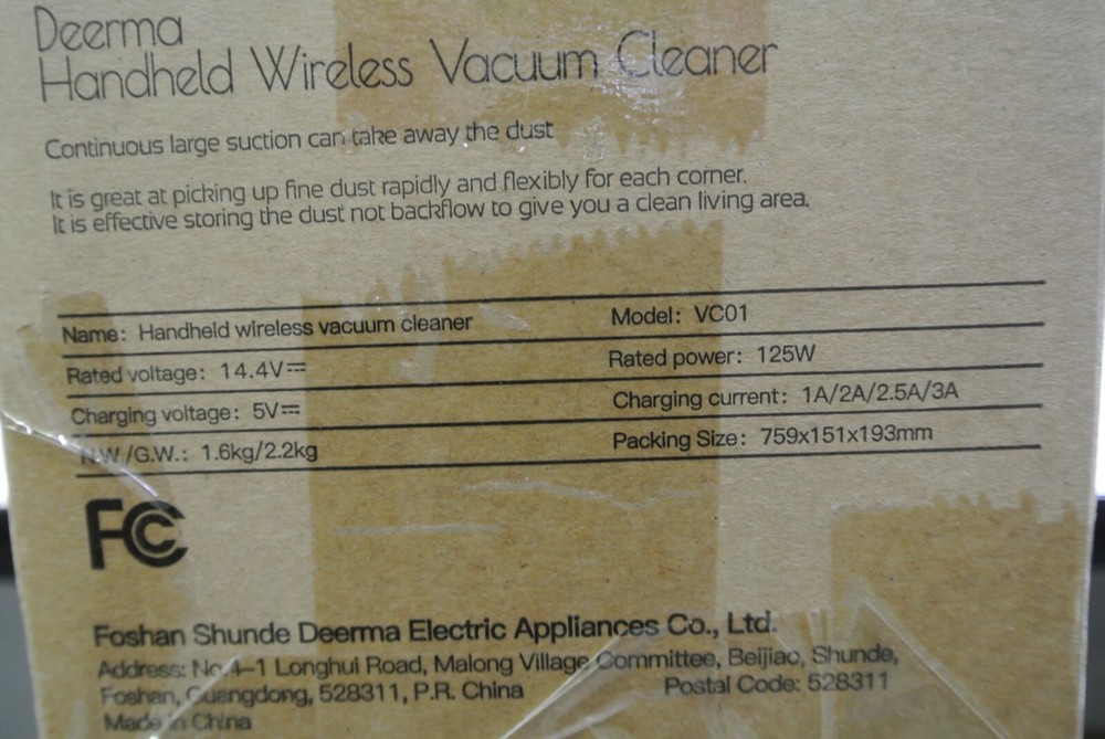 Deerma VC01 Handheld Wireless Vacuum Cleaner Rechargeable