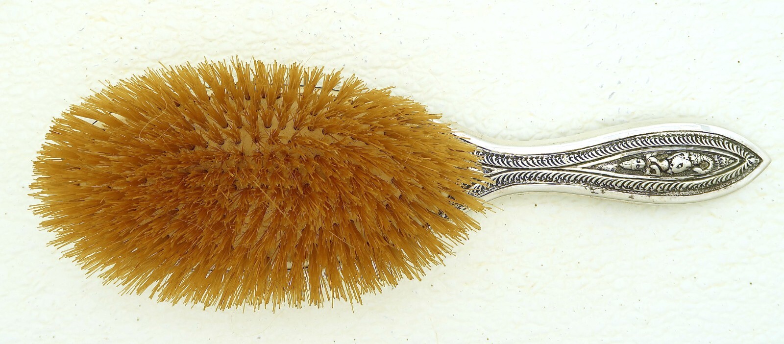 India Colonial Swami Style Solid Silver India Raj Era Hand Brush Chased Shiva