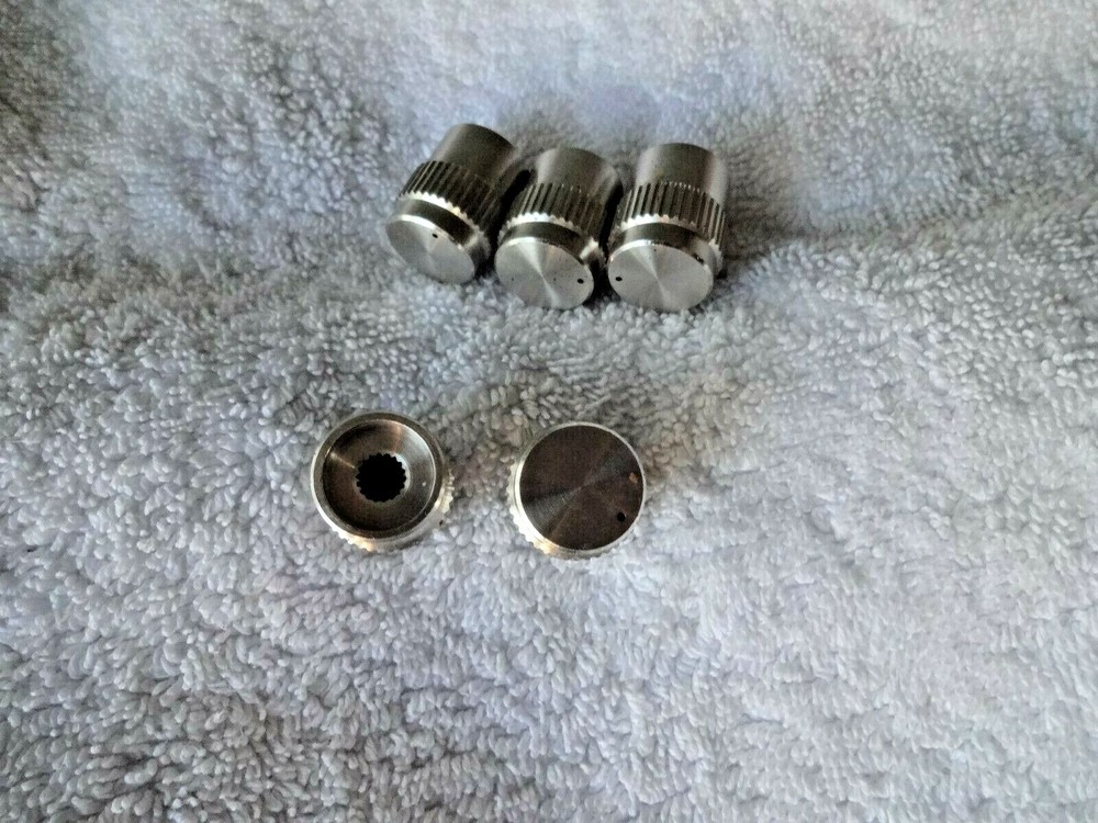 Aluminum knobs radios amplifiers cassette decks measuring devices spline shafts