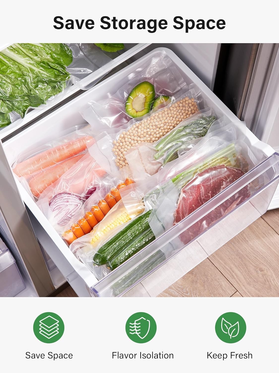 8"x50' 11"x50' Vacuum Sealer Rolls Commercial Grade Food Saver Storage Bags 4Mil