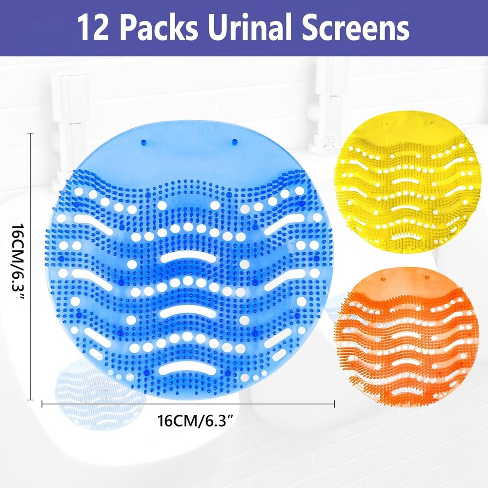 Urinal Screen Deodorizer, 12 Pack Urinal Cakes Bulk Scented Anti-Splash, Urinal