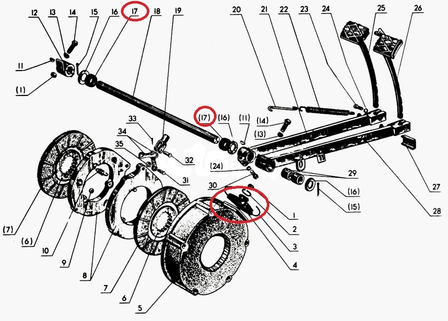 belarus tractor brake seal kit